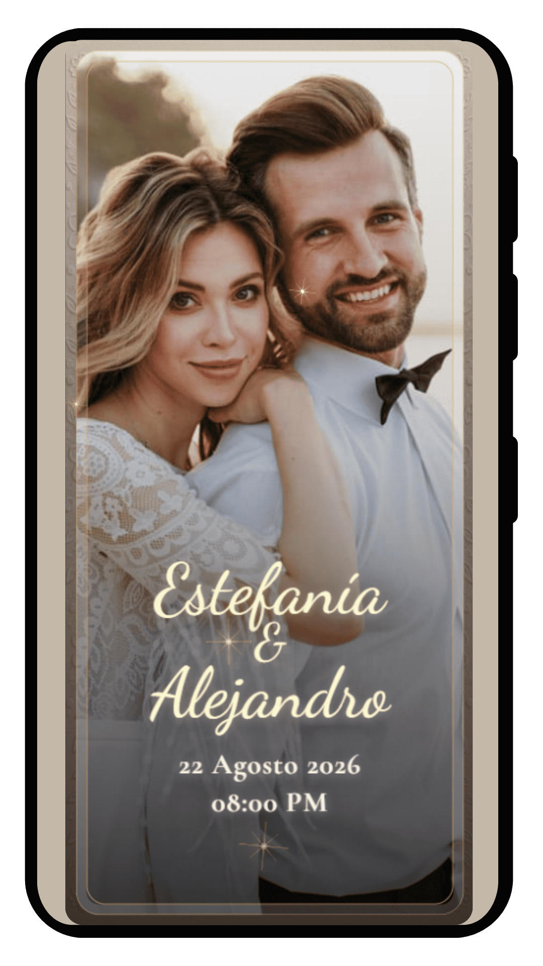 Invitación digital de boda, modelo Boda Elegance